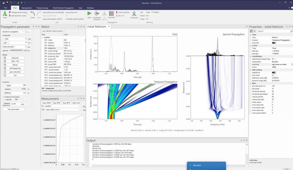 线性和非线性脉冲传输软件Fiberdesk